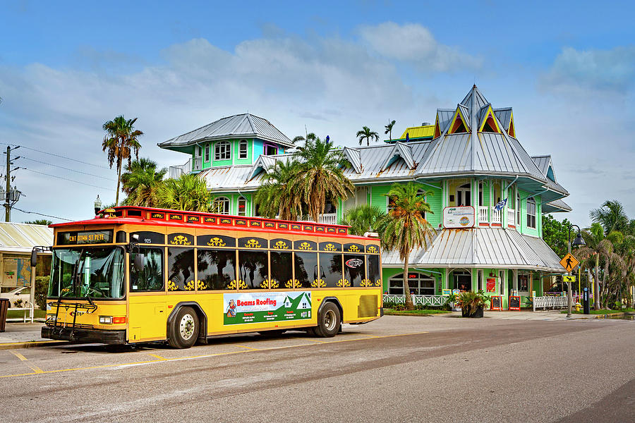 Tour Bus, Pass-a-grille, Florida Digital Art by Lumiere