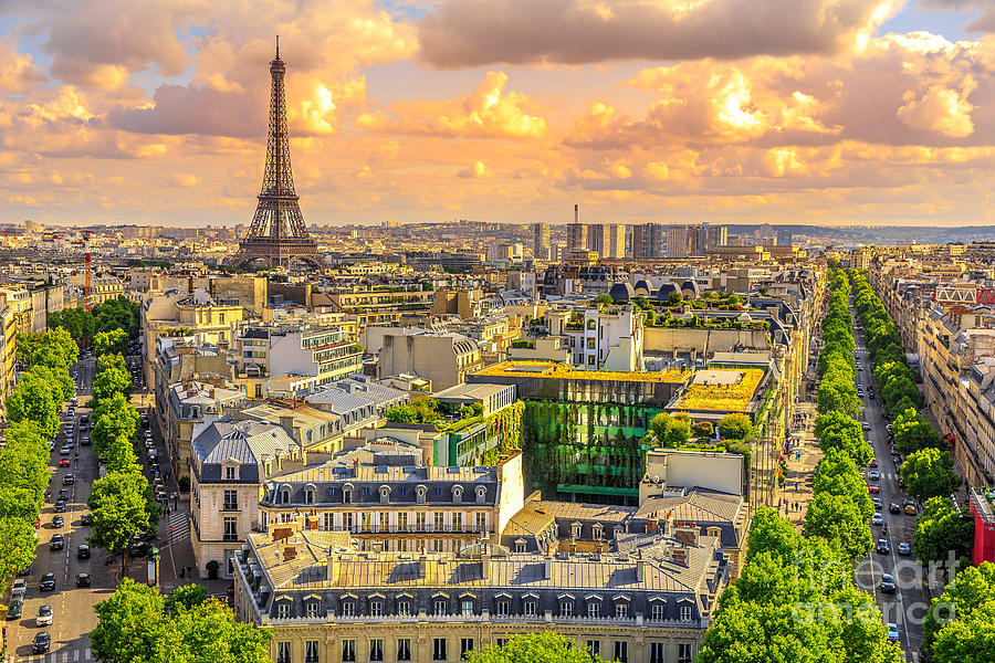 Tour Eiffel from Arc de Triomphe Photograph by Benny Marty