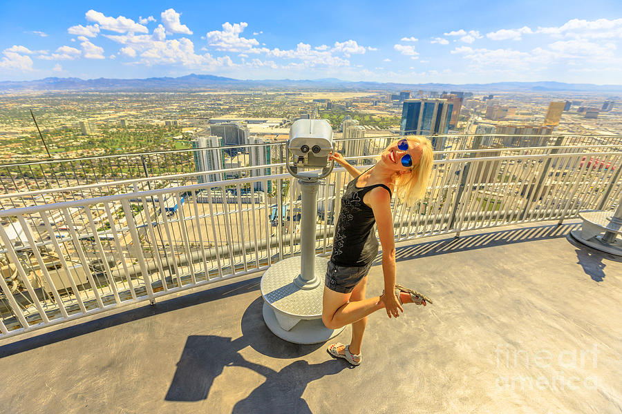 Tourist at Las Vegas top view Photograph by Benny Marty