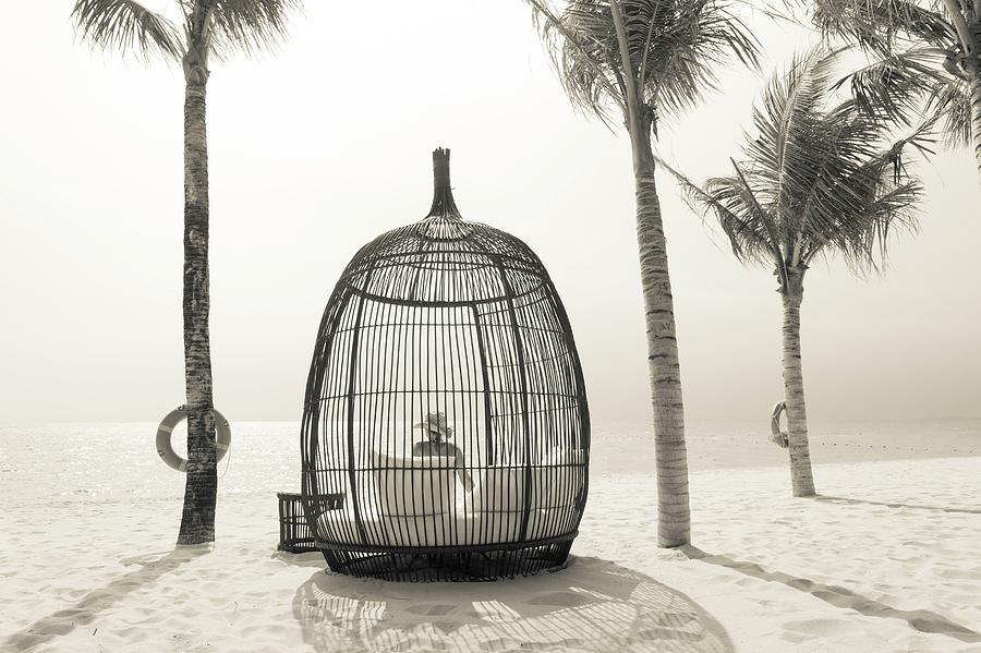 Tourist On Long Beach, Vietnam Digital Art by Andrew Lever