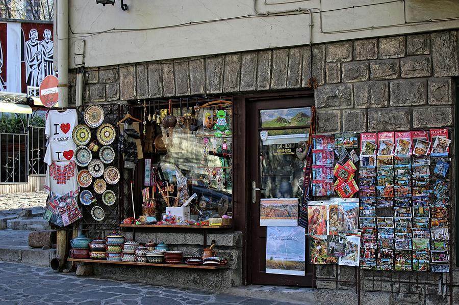 Tourist shop,Plovdiv,Bulgaria Photograph by Martin Smith