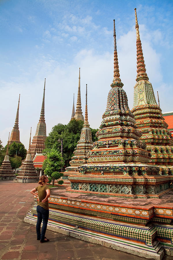 Tourist Viewing Chedi At Buddhist Temple Photograph by Blake Kent / Design Pics