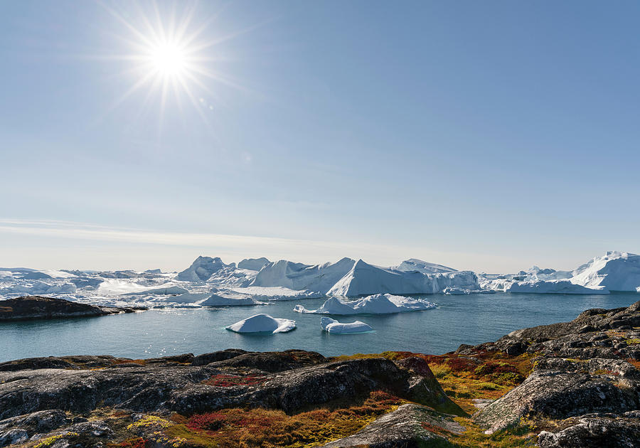 Arctic Photograph - Tourists Admiring The Fjord by Martin Zwick Arctic Photograph - Tourists Admiring The Fjord by Martin Zwick