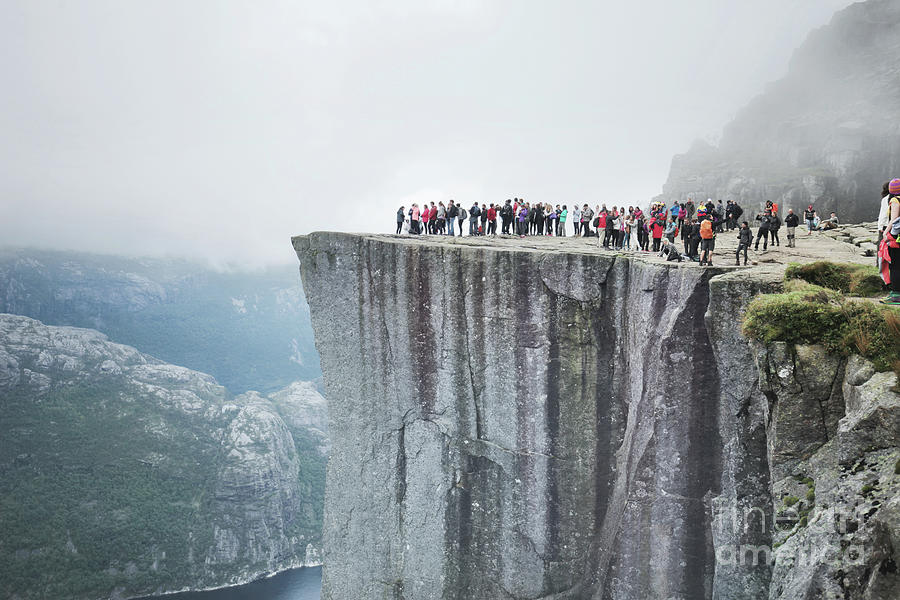 Tourists On Giant Rock Formation Photograph by Stanislaw Pytel