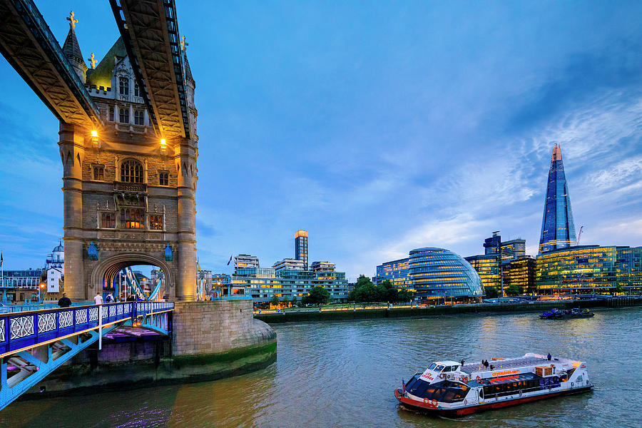 Architecture Digital Art - Tower Bridge & The Shard, London by Antonino Bartuccio