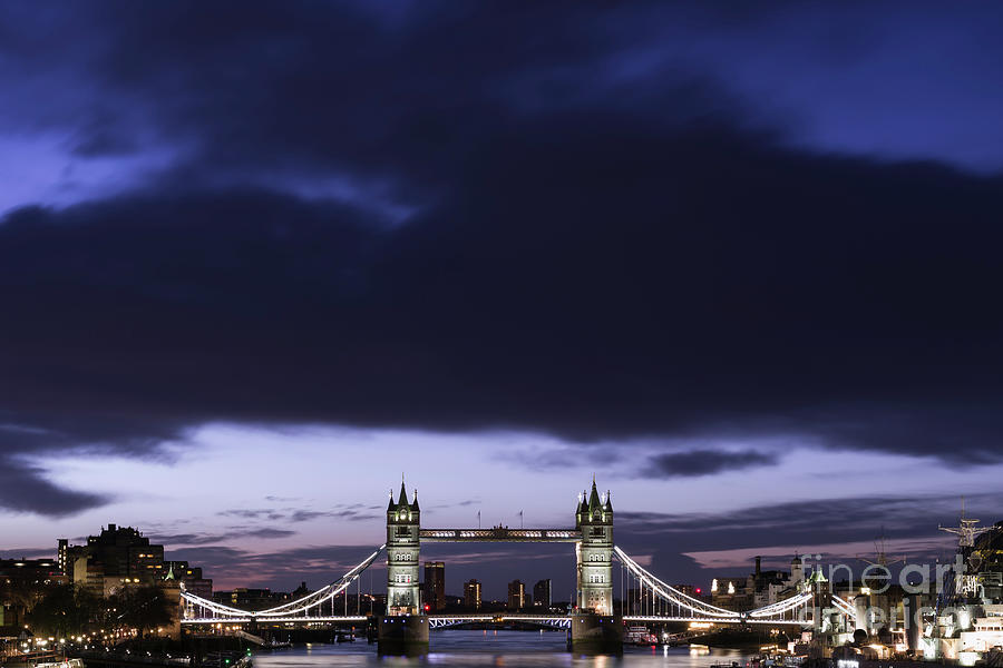 Tower Bridge Against Dramatic Sky Photograph by Shomos Uddin