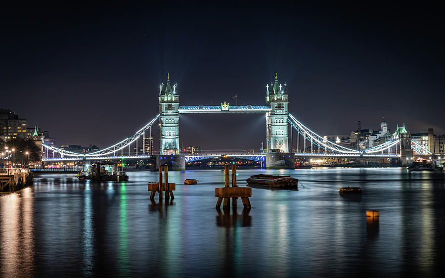 Tower Bridge at Night Photograph by Framing Places