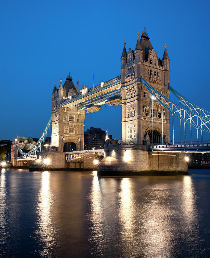 Tower Bridge At Night, London United Photograph by Pidjoe