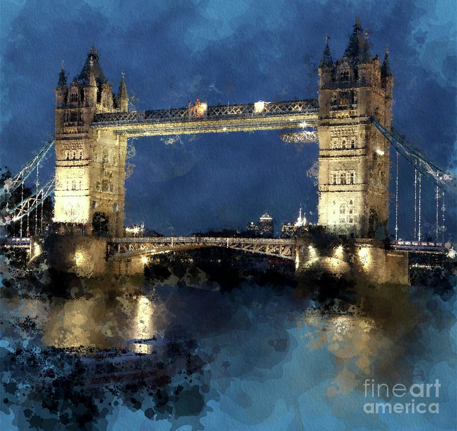 Tower Bridge, London, Enagland Painting by Esoterica Art Agency