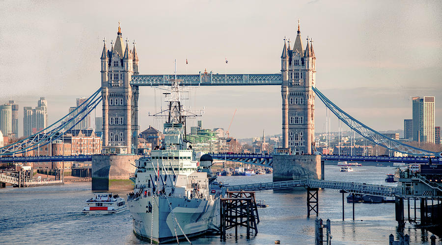 Tower Bridge on a Busy Afternoon Photograph by Marcy Wielfaert
