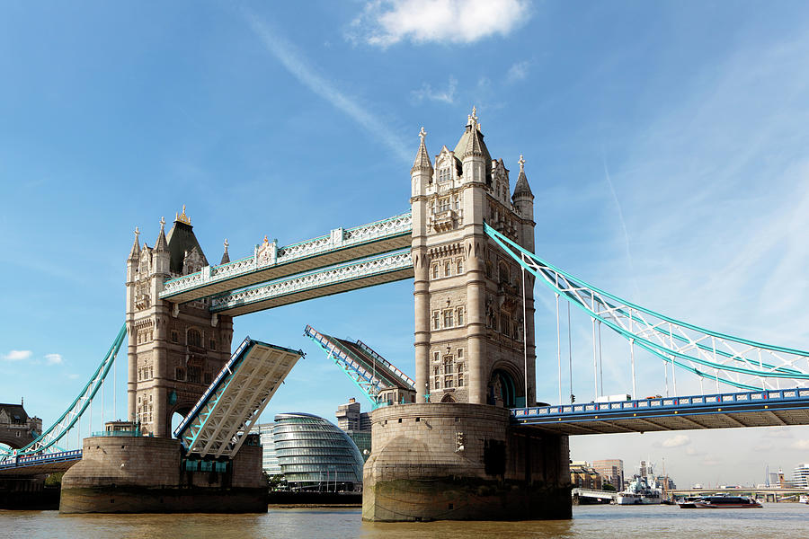 Tower Bridge With City Hall Photograph by Hatman12