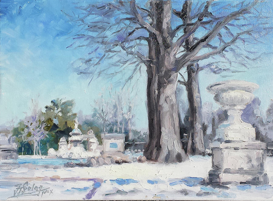 Tower Grove Park - Winter Painting by Irek Szelag