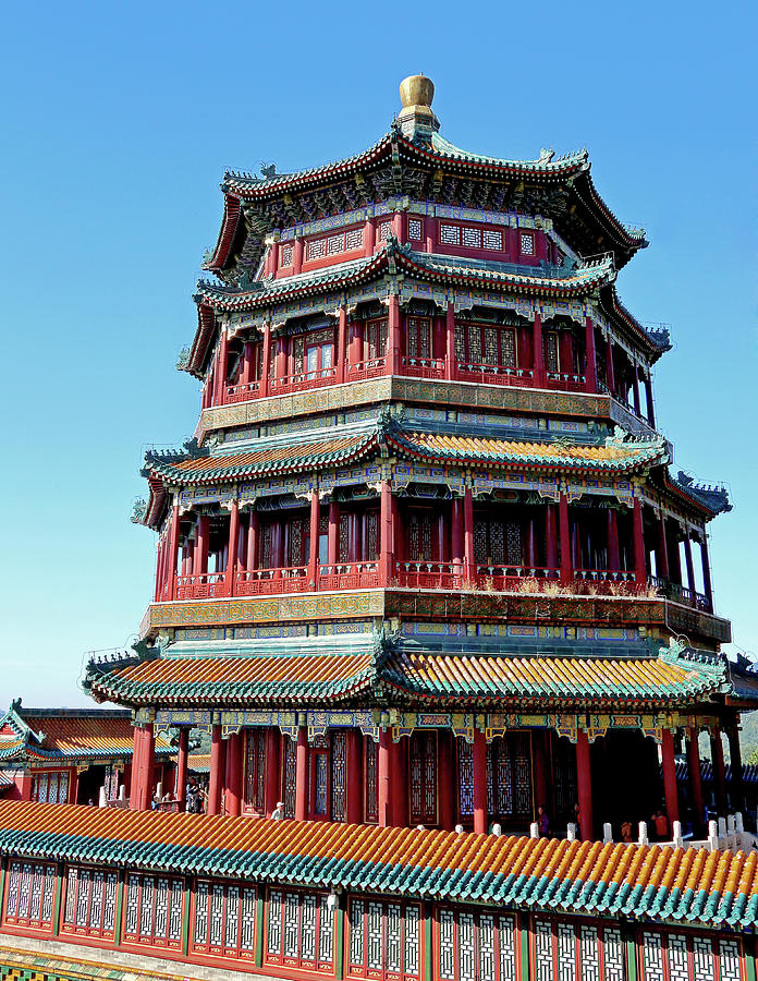 Tower of Buddhist Incense - Summer Palace - China Photograph by Brendan ...