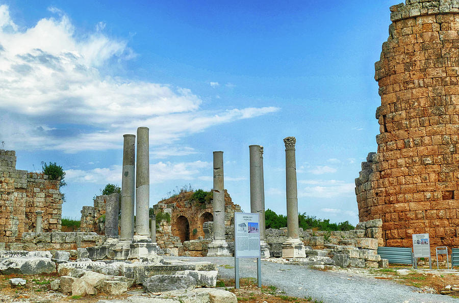 Tower of the Hellenistic Gate of  Perge Photograph by Steve Estvanik