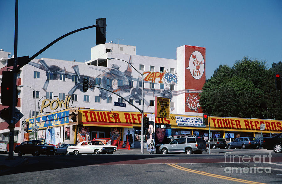 Tower Records Building, Sunset Blvd, October 1999 Photograph by Wernher