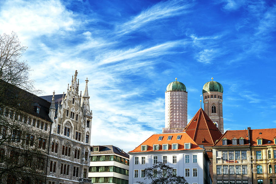 Towers in the Distance at Marienhof Munich Photograph by John Rizzuto