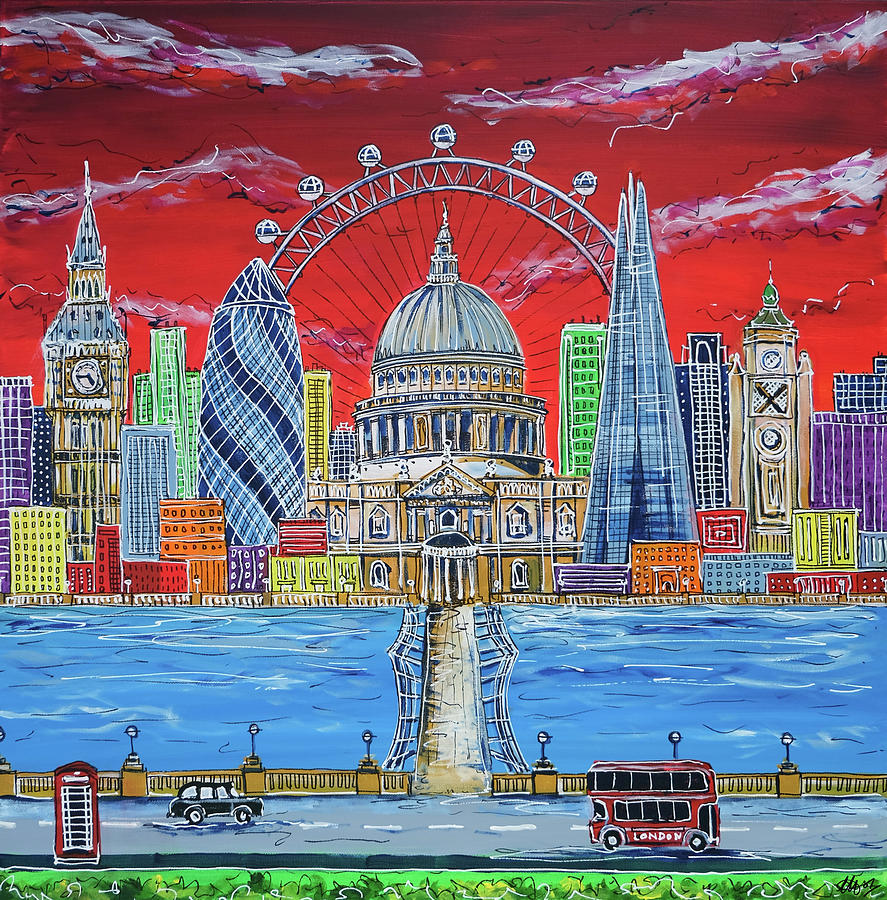 Towers of London  Painting by Laura Hol Art