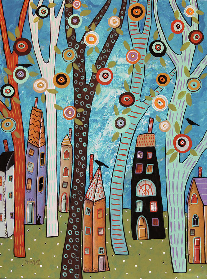 Town Cat 1 Painting by Karla Gerard - Fine Art America