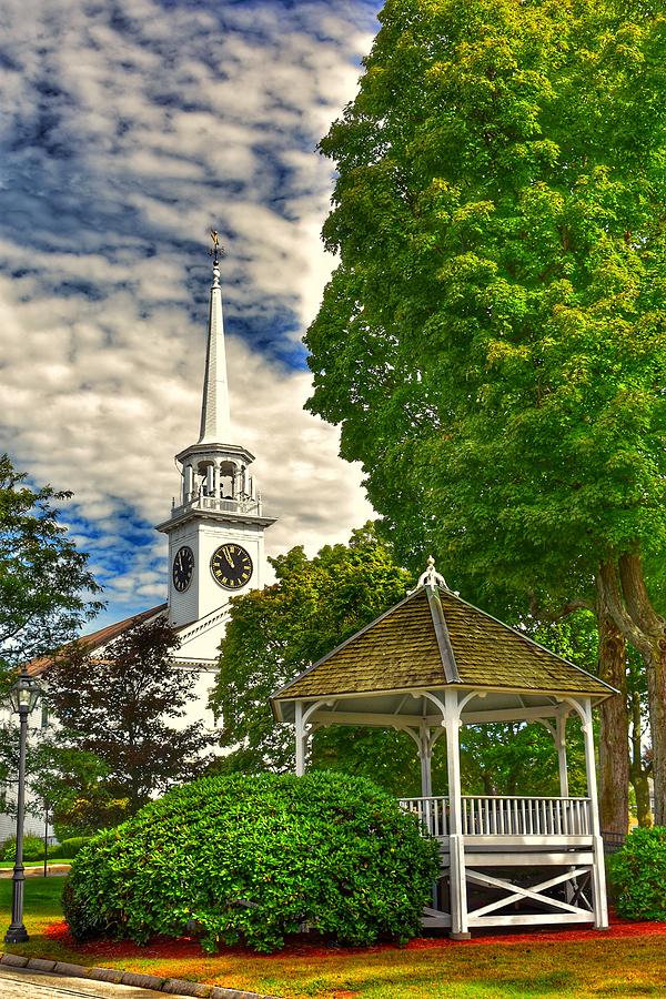 Town Center of Shrewsbury, Massachusetts  Photograph by Monika Salvan