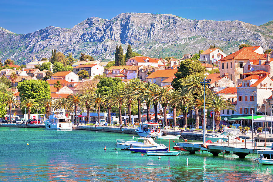 Town of Cavtat colorful Adriatic waterfront view Photograph by Brch Photography