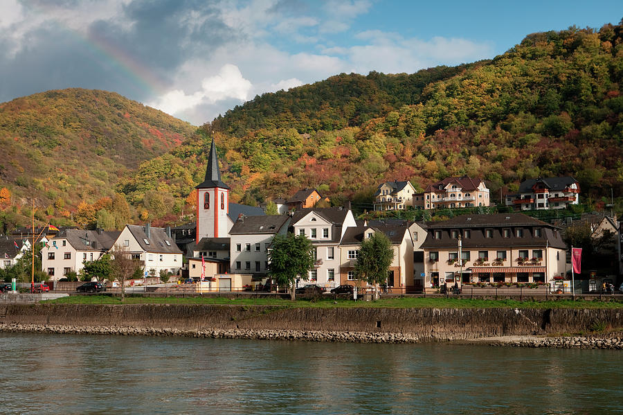 Town Of Kelsert Along Rhine River Photograph by Holger Leue
