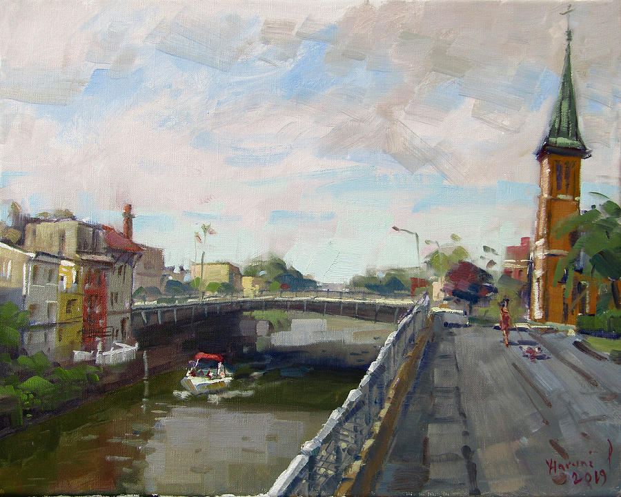 Town of Lockport Painting by Ylli Haruni