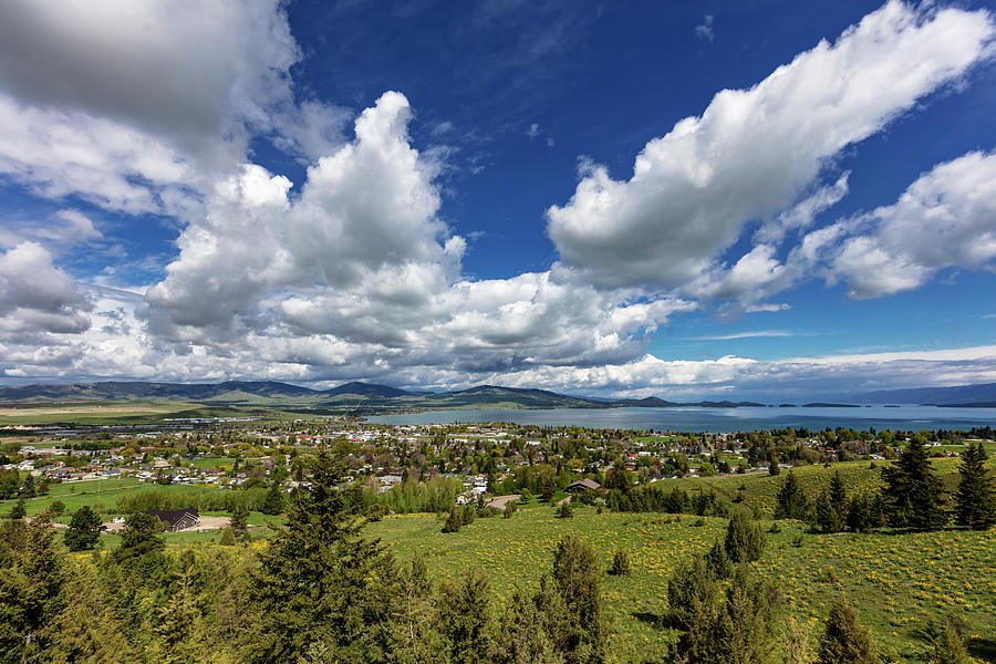 Town Of Polson, Montana, USA Photograph by Chuck Haney - Pixels