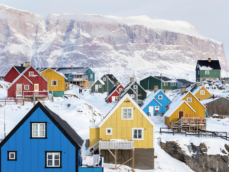 Town Uummannaq During Winter Photograph By Martin Zwick - Fine Art America