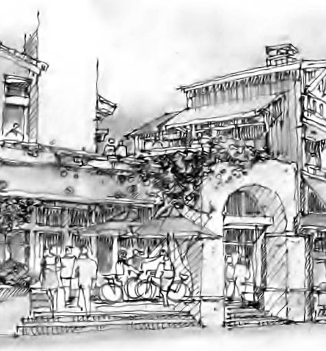 Towncenter 1 Drawing by Andrew Drozdowicz