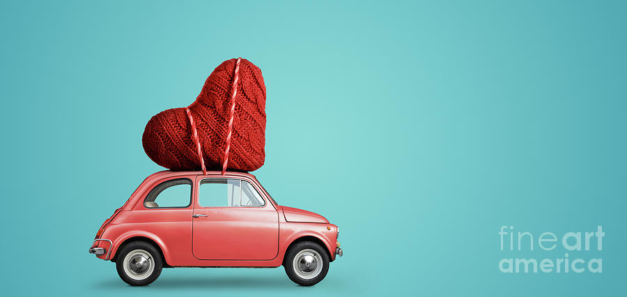 Toy Car Delivering Heart Photograph by Sergey Peterman