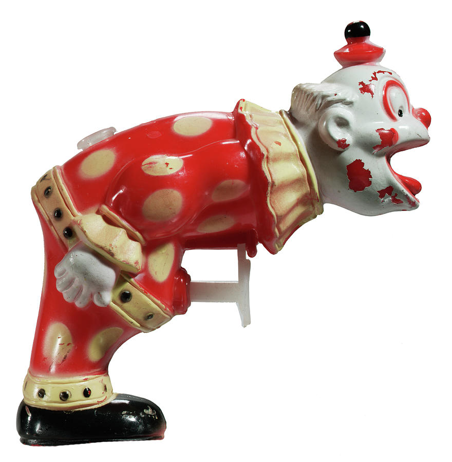Vintage Drawing - Toy Clown Squirt Gun by CSA Images