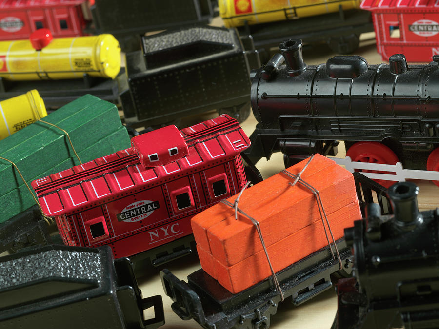 Toy Trains Photograph - Toy Yard by Ali Joe