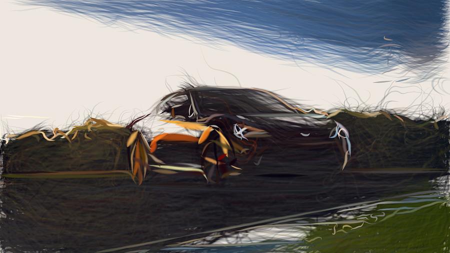 Toyota 86 TRD Drawing Digital Art by CarsToon Concept