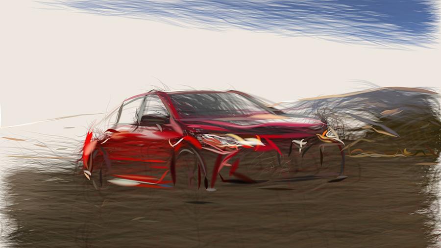 Toyota Avalon TRD Drawing Digital Art by CarsToon Concept