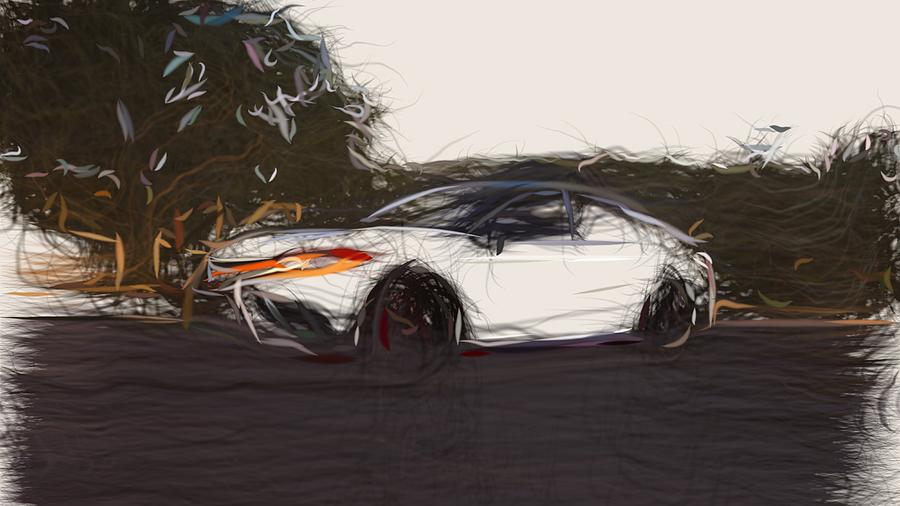 Toyota Camry TRD Drawing Digital Art by CarsToon Concept