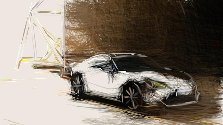 Toyota GT86 TRD Drawing Digital Art by CarsToon Concept