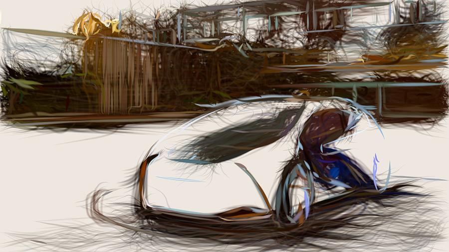 Toyota i Drawing Digital Art by CarsToon Concept