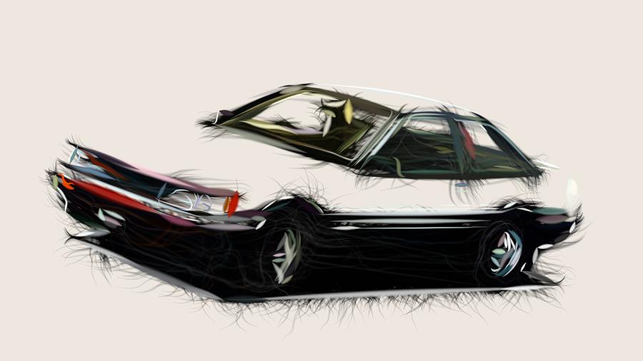 Рисунок ае. Toyota ae86 Art. Toyota ae86 Trueno Art. Toyota Sprinter Trueno ae86 Art. Toyota ae86 Trueno draw.