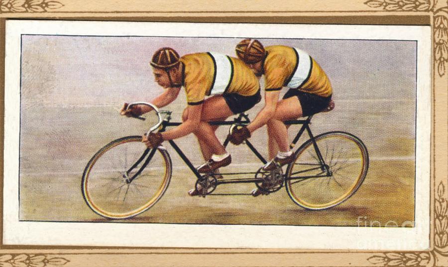 Track Tandem Position Drawing by Print Collector