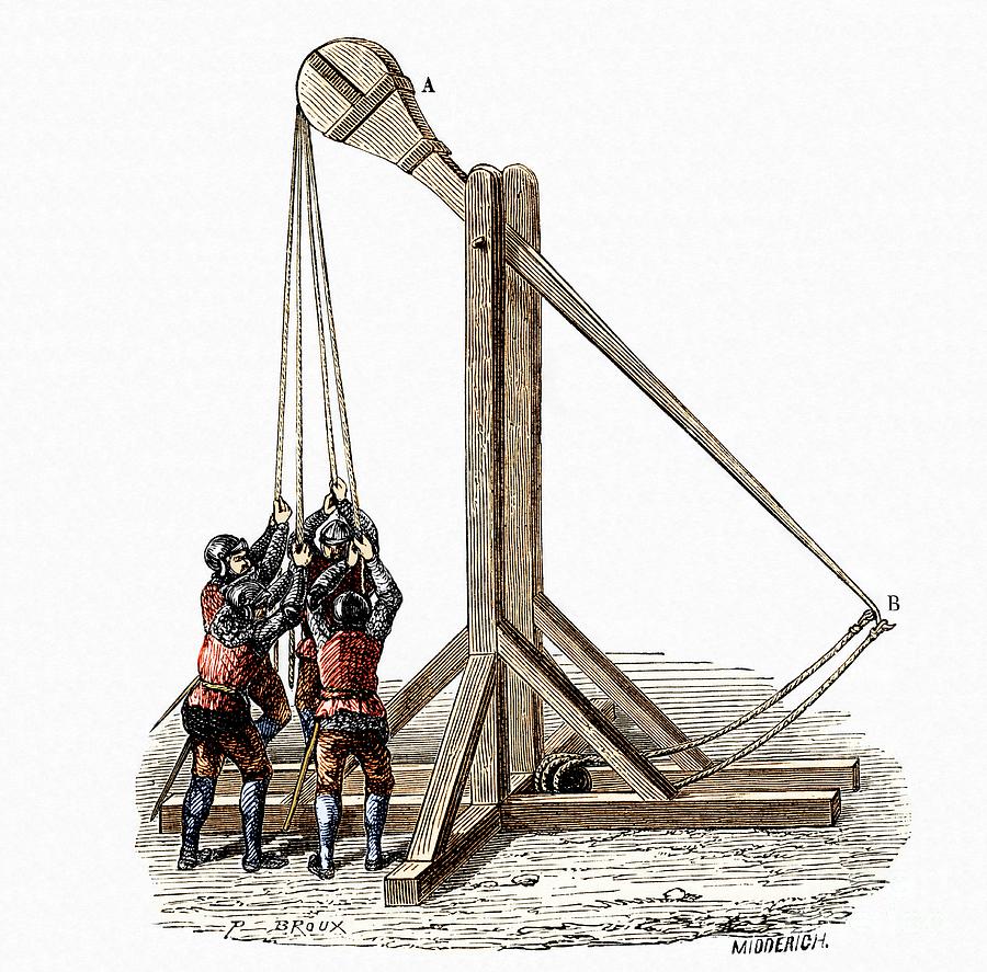 Traction Trebuchet Photograph by Sheila Terry/science Photo Library