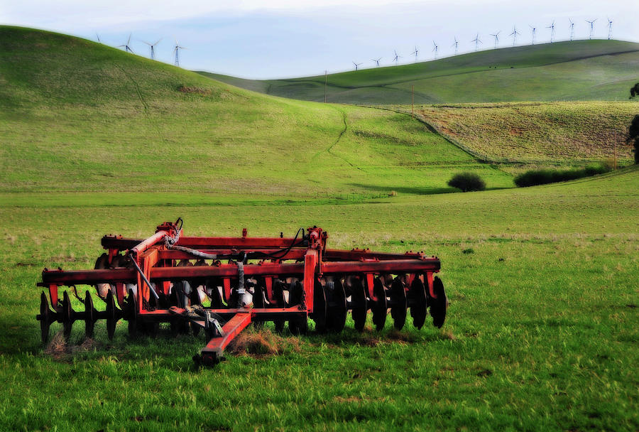 Tractor Blades On Green Pasture Photograph by Mitch Diamond Tractor Blades On Green Pasture Photograph by Mitch Diamond