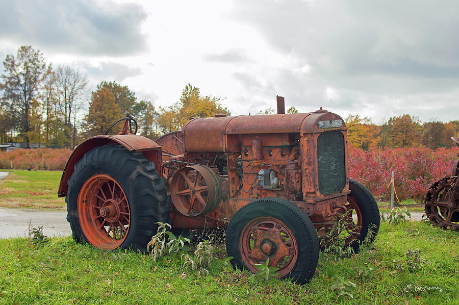 Tractor In Autumn Photograph by Ken Figurski