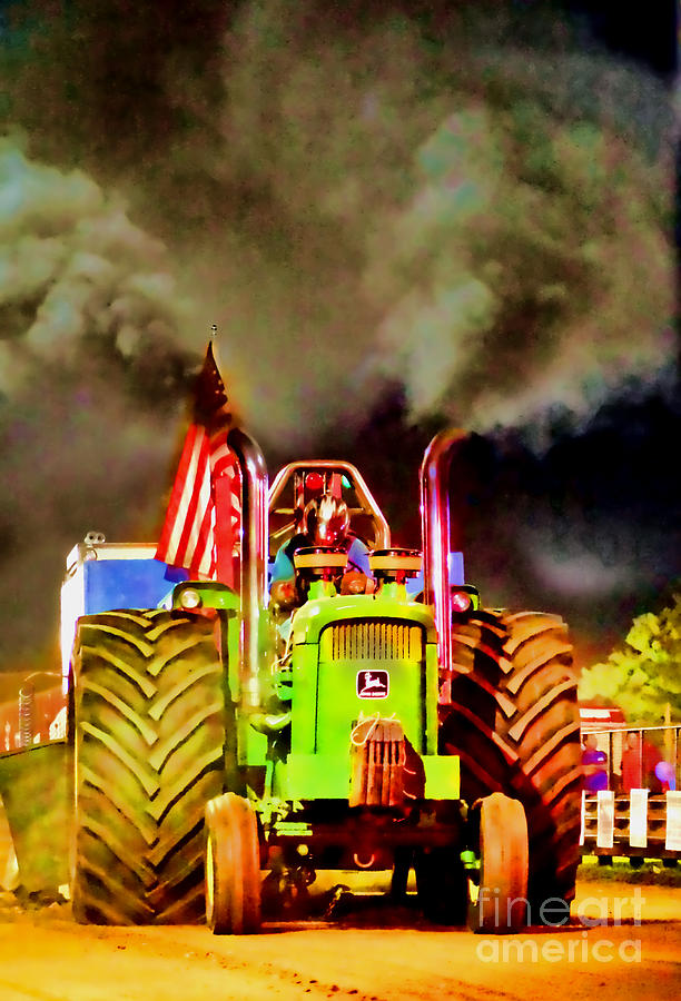 Sports Photograph - Tractor Pull Pop Art by Olivier Le Queinec
