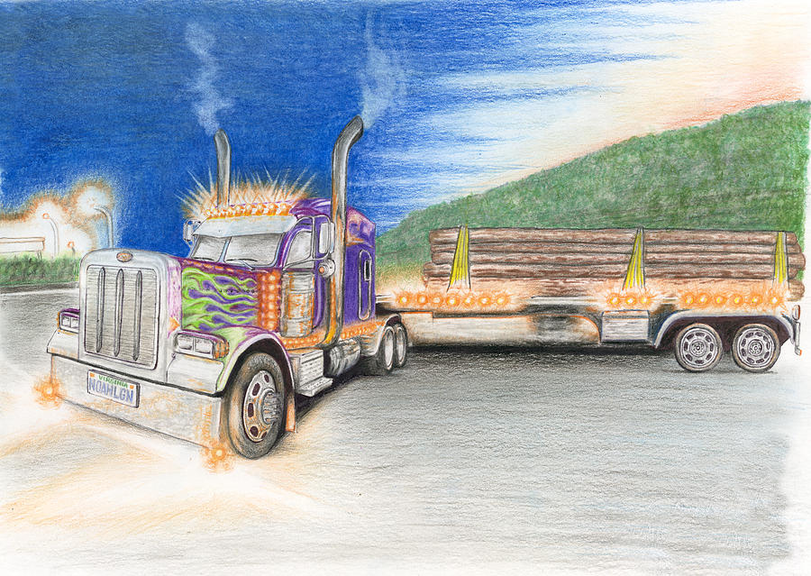 Semi-trailer dump truck sketch. Eurotrucks vehicle. Tracing illustration of  3d. EPS 10 vector format Stock Vector Image & Art - Alamy