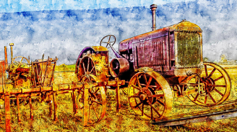 Tractor watercolor drawing by Hasan Ahmed Tractor watercolor drawing by Hasan Ahmed