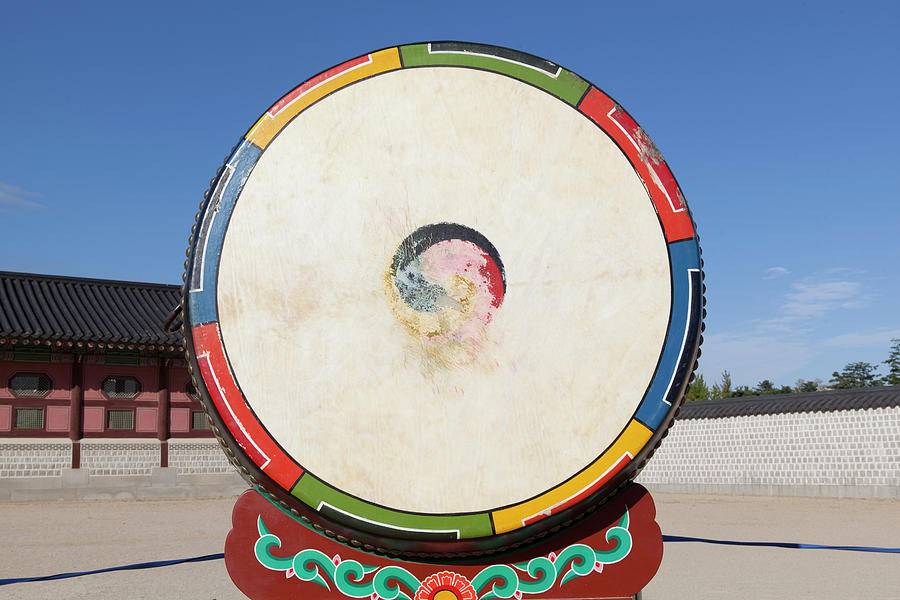 Music Digital Art - Traditional Animal Skin Buk Drum, Korea, Seoul by Fang Zhou