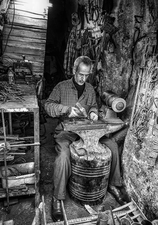 Man Photograph - Traditional Blacksmith by Bashar Alsofey