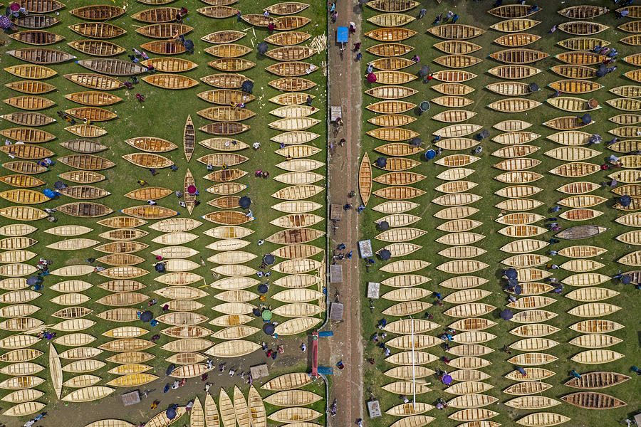 Up Movie Photograph - Traditional Boat Market by Azim Khan Ronnie
