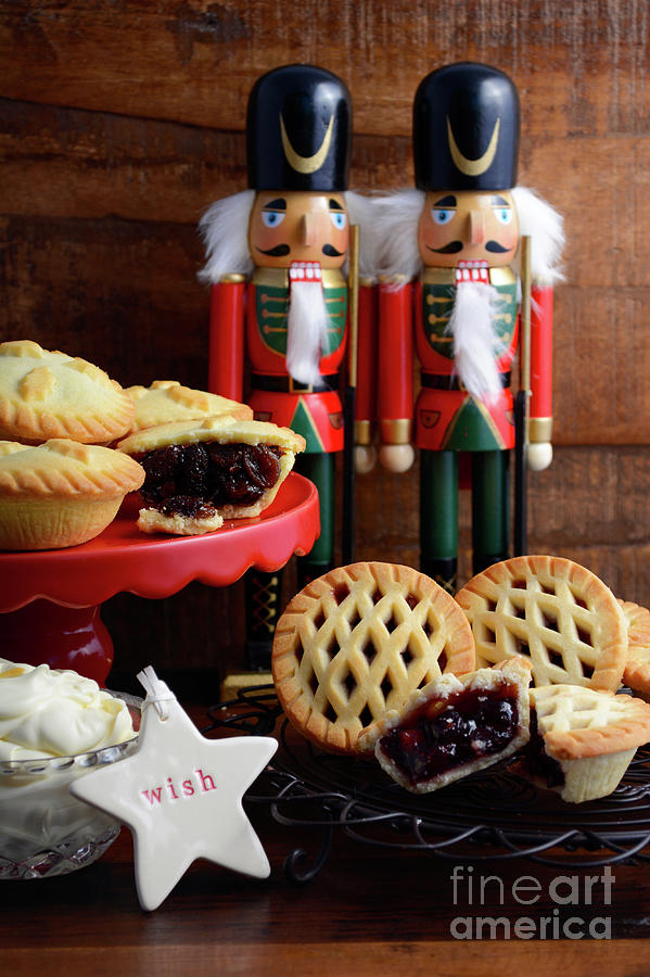 Traditional Christmas Fruit Mince Pies.  Photograph by Milleflore Images
