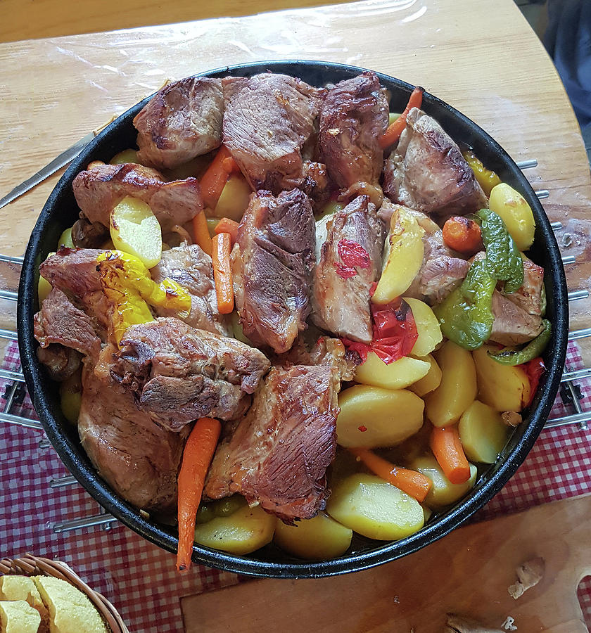 Traditional croatian dish Peka view Photograph by Brch Photography